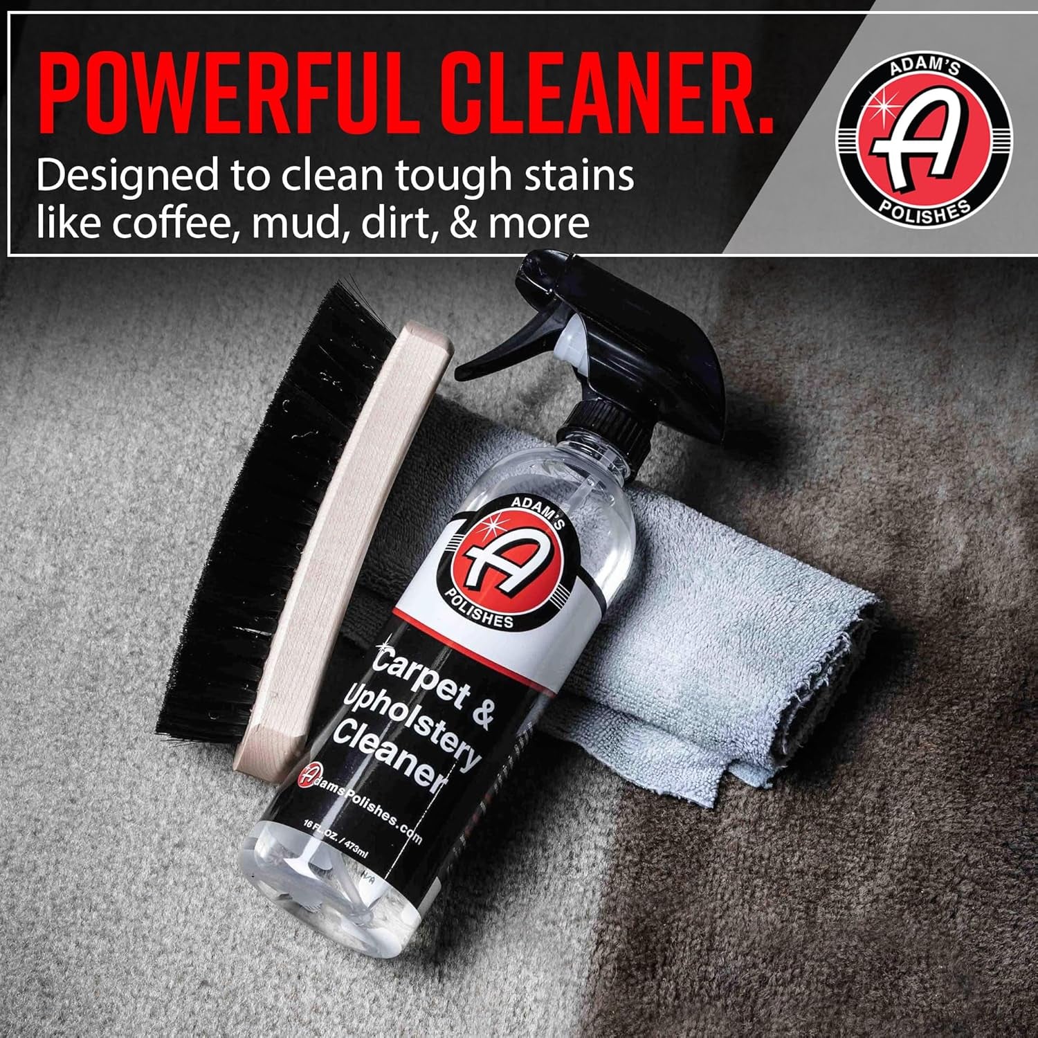 Carpet Drill Brush Combo - a Cleaning Tool Attachment for Scrubbing/Cleaning Carpet, Upholstery, Leather Seats & Chairs, Floor Mats, Trunk, Furniture, Interior Boat, RV & Accessories