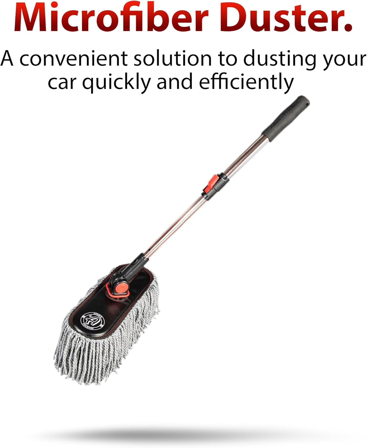 Microfiber Duster – Exterior Soft Premium Large Car Duster Kit Extendable Handle with Long Pole, Safe on Paint & Removes Dust, Pollen, Dirt, Cotton, Hair & More