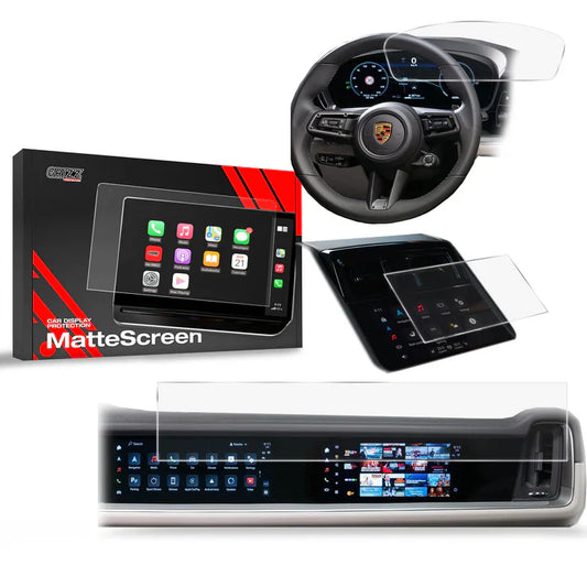 Grizz 3in1 Navigation Screen Protector for Porsche Panamera 3 12.3" + 10.9“ (2024) Anti-Fingerprint, Matt - carcar.care #1 car screen protectors in the America
