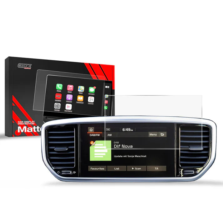 Grizz Navigation Screen Protector for Kia Sportage 4 8" (2015-2021) Anti-Fingerprint, Matte - carcar.care #1 car screen protectors in the America 