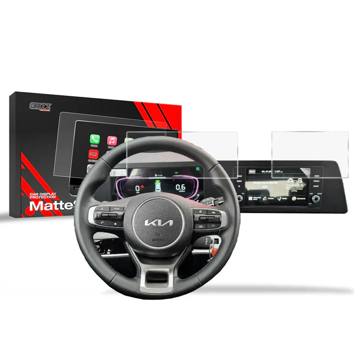 Grizz Navigation Screen Protector for Kia Sportage 5 M (2021-2024) Anti-Fingerprint, Matt - carcar.care #1 car screen protectors in the America 
