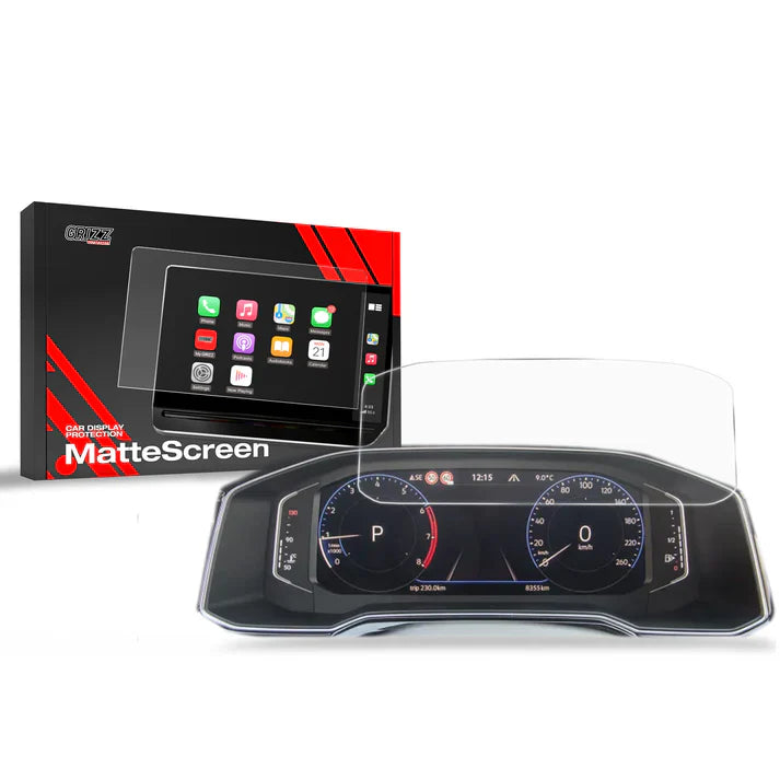 Grizz Navigation Screen Protector for Volkswagen VW Passat B8 Virtual Cockpit Pro 10.25" (2020-2024) Anti-Fingerprint, Matt - carcar.care #1 car screen protectors in the America 